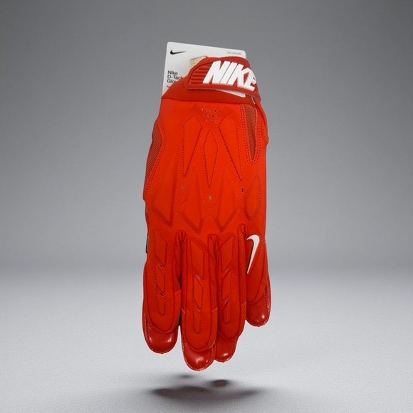 Nike D-Tack 7.0 Lineman Football Gloves 3XL Orange Padded FN0271-806 NWT Men's